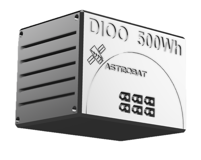 DIOO satellite battery concept render — AstroBAT