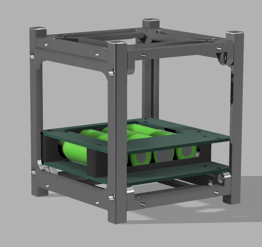 DIOO satellite battery concept render — AstroBAT